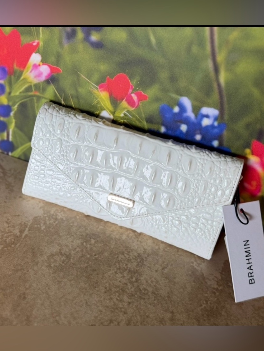 NWT Brahmin SEA SALT White Veronica Wallet price firm - Picture 3 of 10